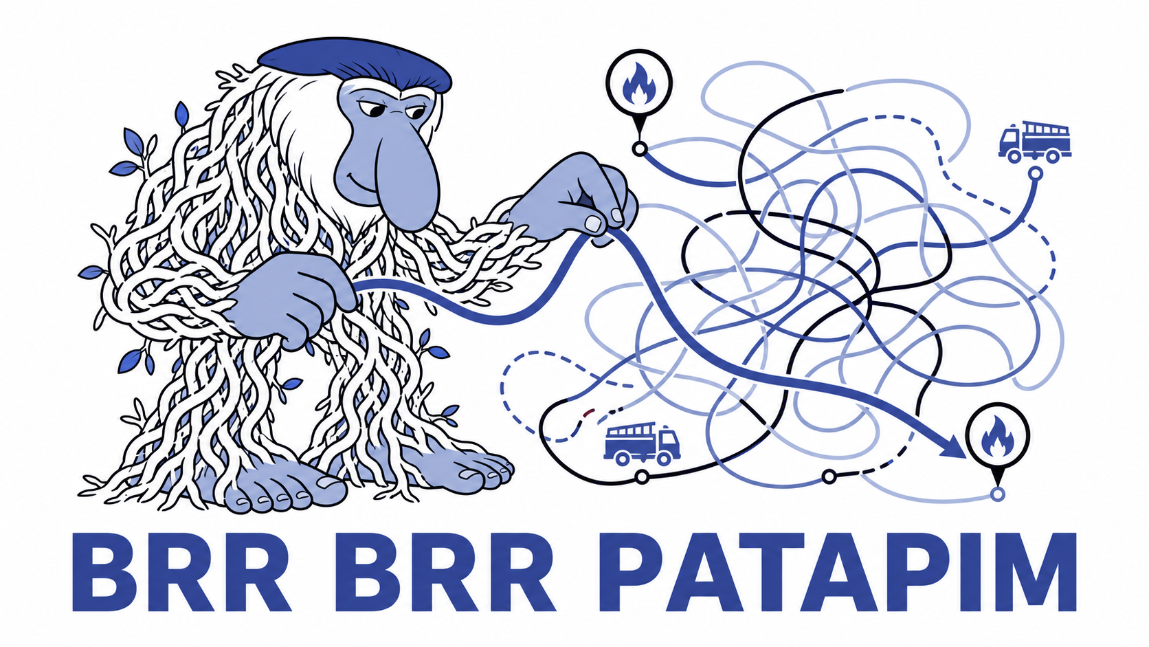 Brr Brr Patapim untangling a re-routed dispatch plan