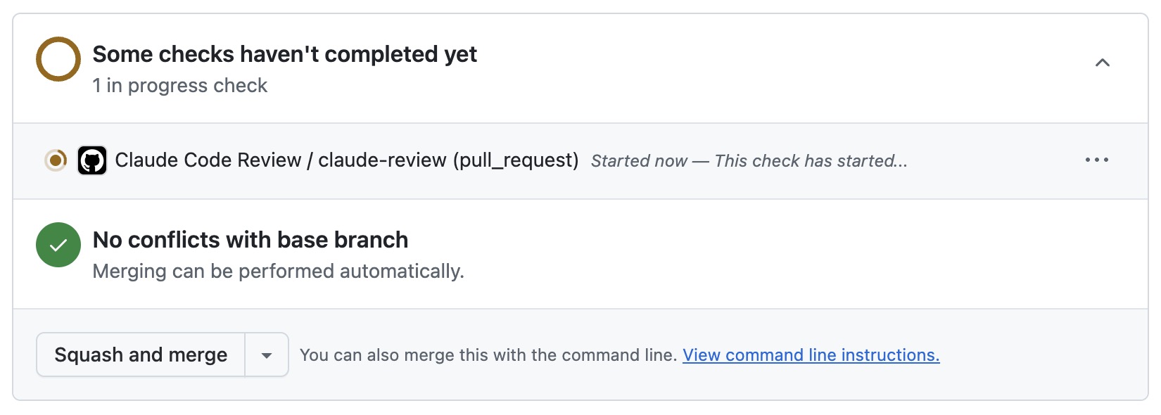 GitHub pull-request checks in progress